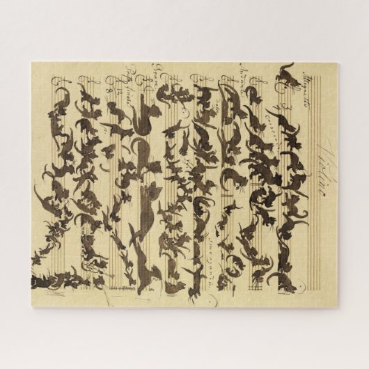 Cat Symphony by Moritz von Schwind ジグソーパズル (横)
