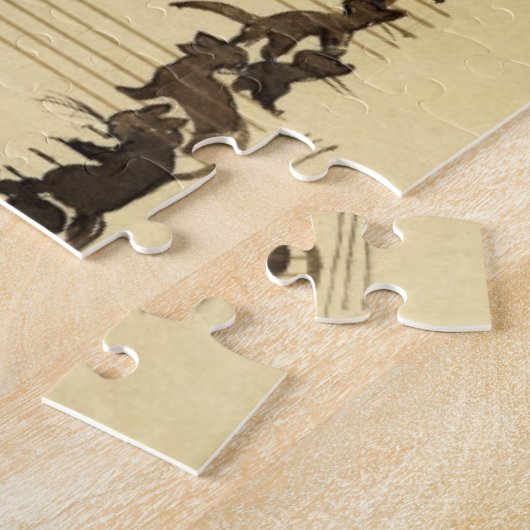 Cat Symphony by Moritz von Schwind ジグソーパズル (側面)