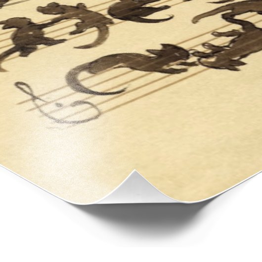 Cat Symphony by Moritz von Schwind フォトプリント (角)