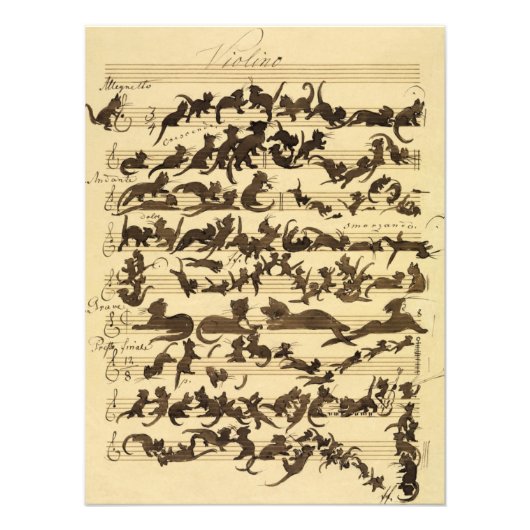 Cat Symphony by Moritz von Schwind フォトプリント (正面)