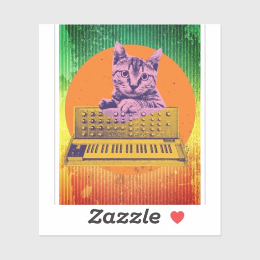 Cat Synthesizer Music Producer シール (シート)