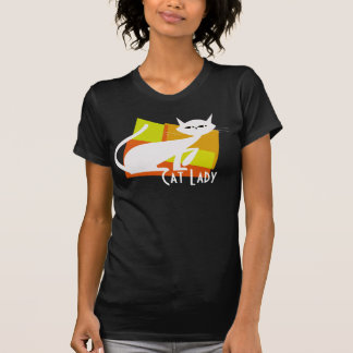 Cat T-shirt猫の女性 Tシャツ