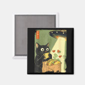 Cat Tacos Japanese UFO Anime Trendy マグネット (正面/裏面)