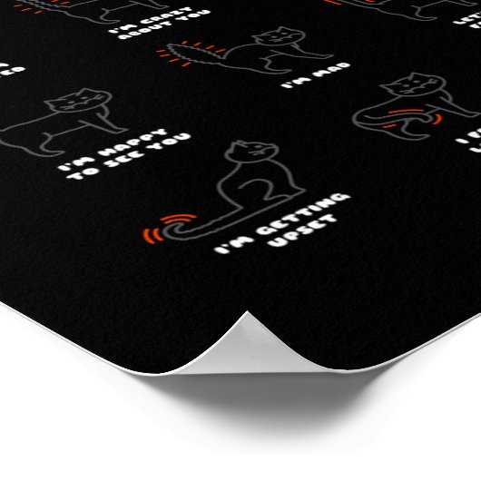 Cat Tail Speak Cat Kitten Meow Animal ポスター (角)