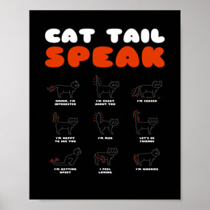 Cat Tail Speak Cat Kitten Meow Animal ポスター