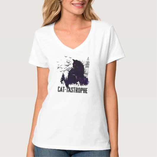 Cat-tastrophe – ゴシック様式の物語 tシャツ (正面)