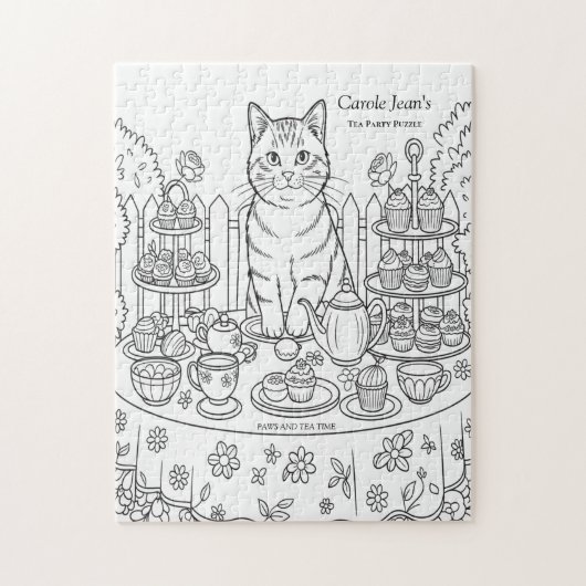 Cat Tea Party & Sweet Treats Jigsaw Puzzle ジグソーパズル (縦)