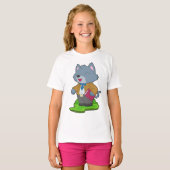 Cat Teacher Book School Tシャツ (正面フル)