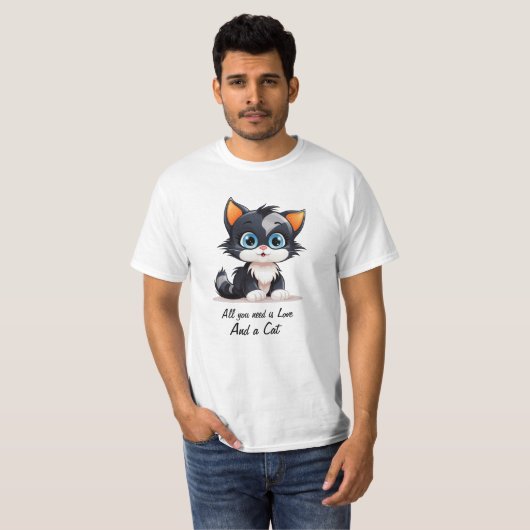 Cat Tee by NickysArt Tシャツ (正面フル)