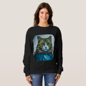 Cat That Ate The Canary Feathers | Wearable Art スウェットシャツ (正面フル)