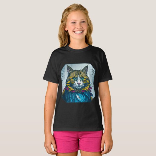 Cat That Ate The Canary Feathers | Wearable Art Tシャツ (正面フル)