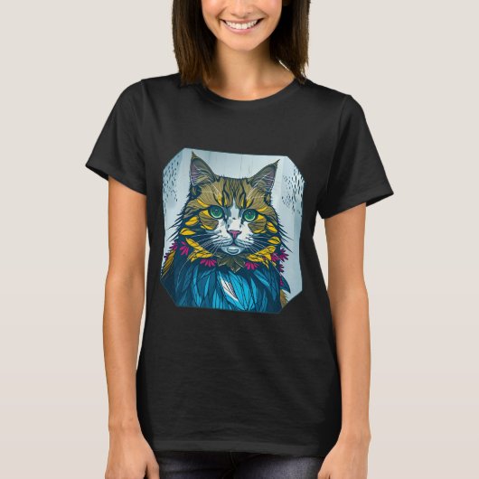 Cat That Ate The Canary Feathers | Wearable Art Tシャツ (正面)