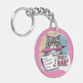 Cat Toおもしろい Doリスト（ピンク） キーホルダー (正面左)