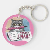 Cat Toおもしろい Doリスト（ピンク） キーホルダー (裏面)