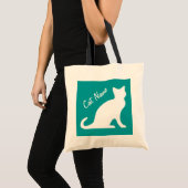 Cat tote bags | Personalized pet name トートバッグ (正面(商品))