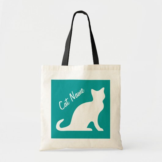 Cat tote bags | Personalized pet name トートバッグ (正面)