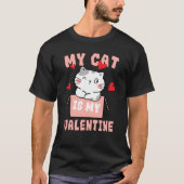 Cat Toy Valentine's Day Heart Balloon Box Her For Tシャツ (正面)