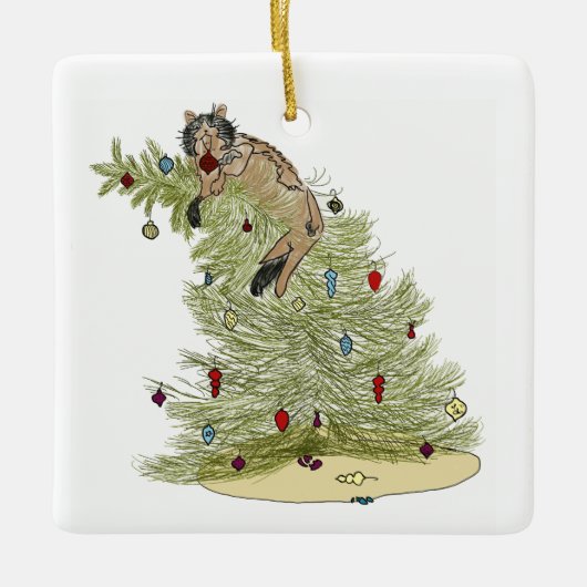 CAT TREE ORNAMENT セラミックオーナメント (正面)