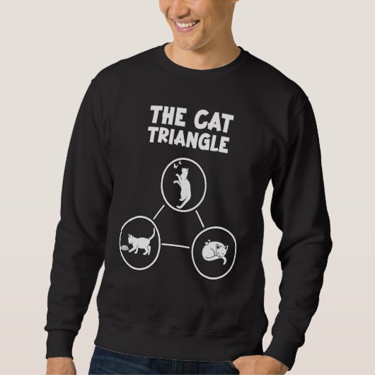Cat Triangle  Cat Owner Cats スウェットシャツ (正面)
