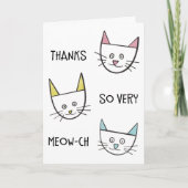 Cat Trio Thank You Card カード (正面)