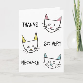Cat Trio Thank You Card カード