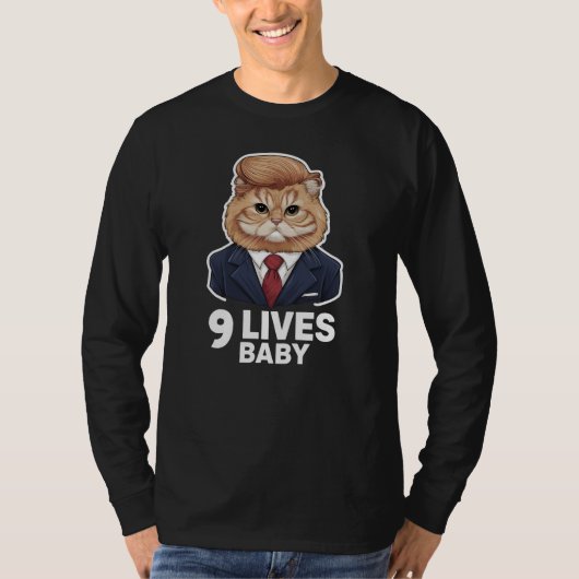 Cat Trump 9 Lives Baby Tシャツ (正面)