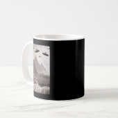 Cat Ufoミーム- UfoおもしろいのCat Selfie コーヒーマグカップ (正面左)