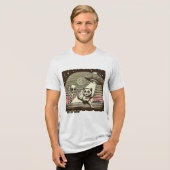 Cat UFO Selfie:ヴィンテージ侵入（メンズTシャツ） トライブレンドＴシャツ (正面全面)