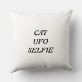 Cat UFO Selfie:ヴィンテージ侵入#02枕。 クッション (裏面)