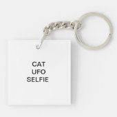 Cat UFO Selfie:ヴィンテージ侵入#02 キーホルダー (裏面)
