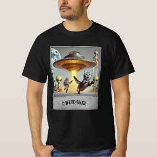 Cat UFO Selfie：怖い子猫（男Tシャツ） #01 Tシャツ