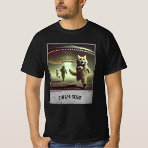 Cat UFO Selfie:怖い子猫(男Tシャツ) #03 Tシャツ