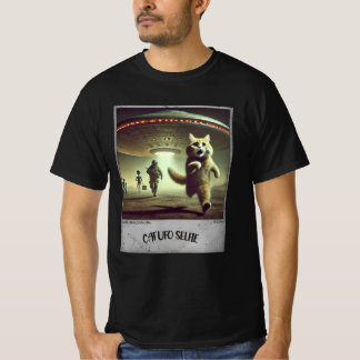 Cat UFO Selfie：怖い子猫（男Tシャツ） #03 Tシャツ