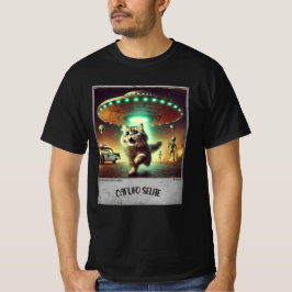 Cat UFO Selfie：怖い子猫（男Tシャツ） #09 Tシャツ
