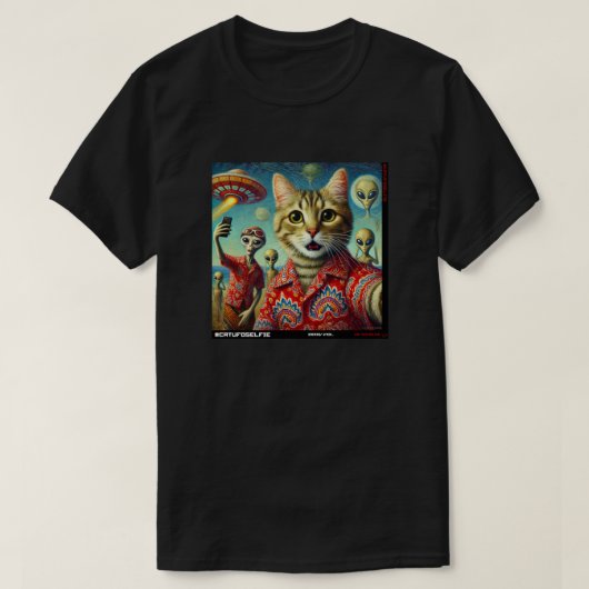 Cat UFO Selfie: Gift From The Kitten #05 Tシャツ (デザイン正面)