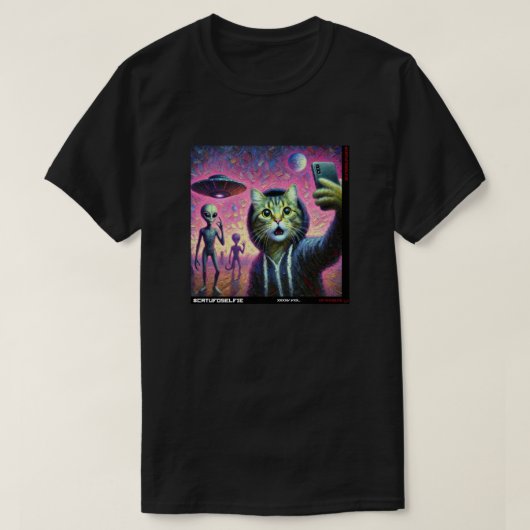 Cat UFO Selfie: Gift From The Kitten #08 Tシャツ (デザイン正面)