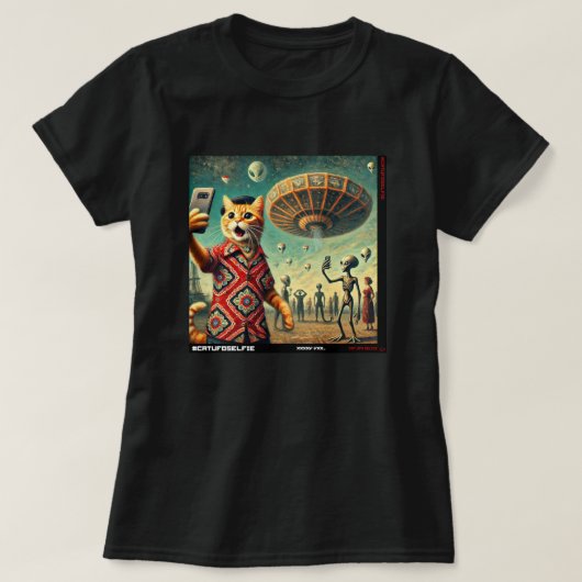 Cat UFO Selfie: Gift From The Kitten #12 Tシャツ (デザイン正面)