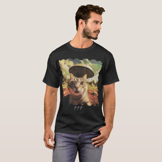 Cat UFO Selfie: Invasion / Herren Tshirt #7 Tシャツ (正面フル)