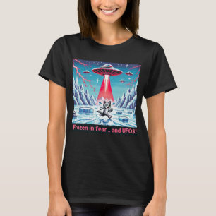 Cat UFO Selfie: Red Planet (凍っていエイリアンufo) Tシャツ