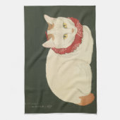 Cat Ukiyo-e print, early 1900s キッチンタオル (縦)
