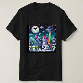 Cat & Unicorn UFO Selfie: Big Meeting #10 Tシャツ