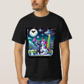 Cat & Unicorn UFO Selfie: Big Meeting #10 Tシャツ (正面)