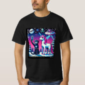 Cat & Unicorn UFO Selfie: Big Meeting #11 Tシャツ (正面)