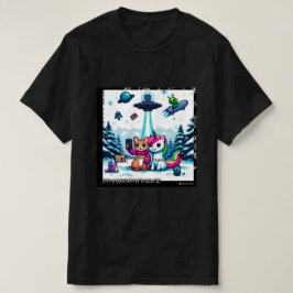 Cat & Unicorn UFO Selfie: Big Meeting #1 Tシャツ