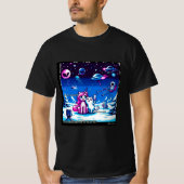 Cat & Unicorn UFO Selfie: Big Meeting #2 Tシャツ (正面)