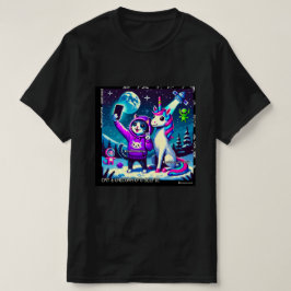 Cat & Unicorn UFO Selfie: Big Meeting #5 Tシャツ