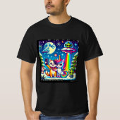 Cat & Unicorn UFO Selfie: Big Meeting #6 Tシャツ (正面)