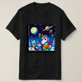 Cat & Unicorn UFO Selfie: Big Meeting #8 Tシャツ