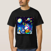 Cat & Unicorn UFO Selfie: Big Meeting #8 Tシャツ (正面)