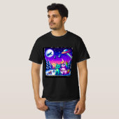 Cat & Unicorn UFO Selfie: Big Meeting #9 Tシャツ (正面フル)